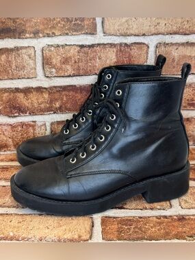 Women’s Divided H&M Black Lace-Up Combat Boots